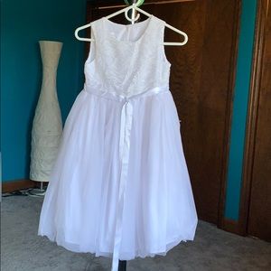 Girls white formal dress